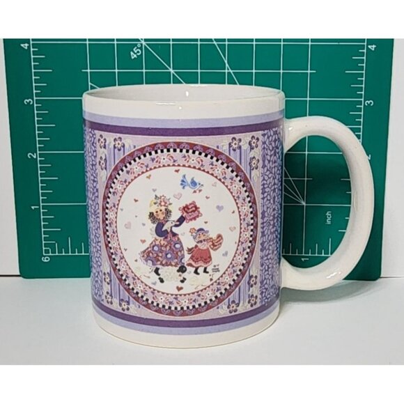Vintage Donna Moses for Houston Foods Coffee Cup Mug 1998 Valentine's Day Love - Picture 2 of 6